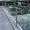 Balcony Frameless Fence Slotted Glass Railing Post Outdoor Project Stainless Steel Waterproof Slotted Tube Railing Balustrade