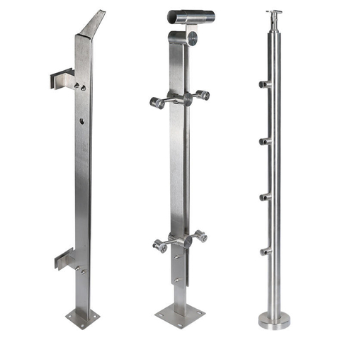 Stainless Steel Staircase Handrail Post Porch Railings Stainless Steel Glass Railing Outdoor Banister Column - ID 1601833898528