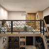 Modern Design Staircase Laser Cut Plate Wrought Iron Balustrade Fence Handrail Terrace Balcony Railing