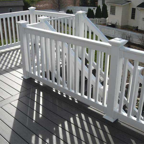 PVC Plastic Vinyl Railing Porch Stair Railing /handrail White Balcony Railing Pvc Resistant High Quality Rail Safty