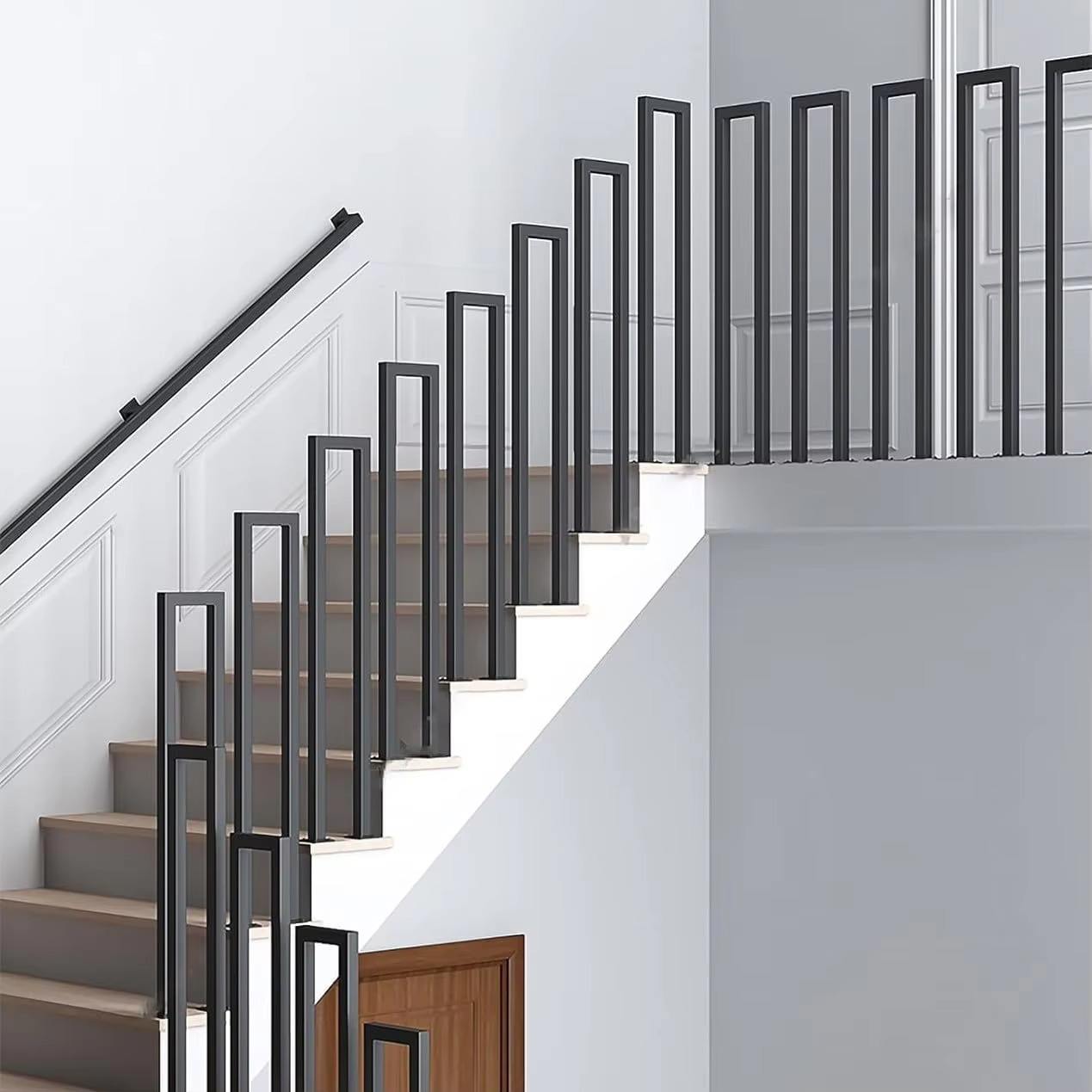 Modern Minimalist Stair and Balcony Stair Railings for Villa and Hotel Use with Safety Protection