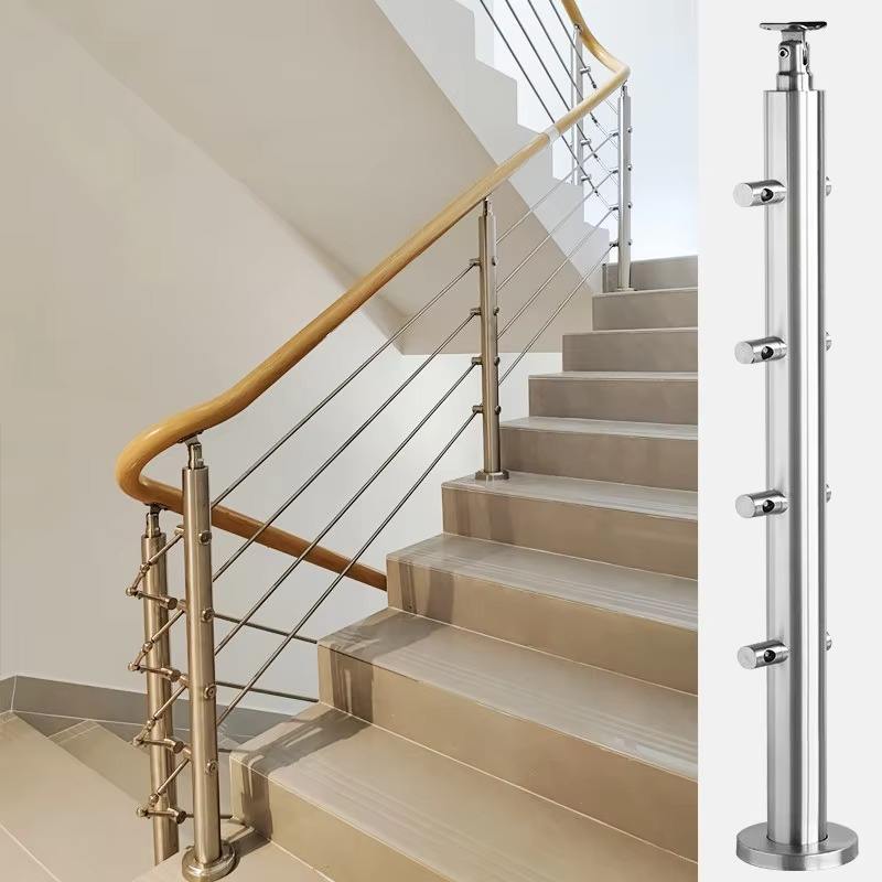 Modern Style Home & Outdoor Safety Horizontal Deck Terrace Crossbar Railing 304 & 316 Stainless Steel Pipe Outdoor Living Spaces