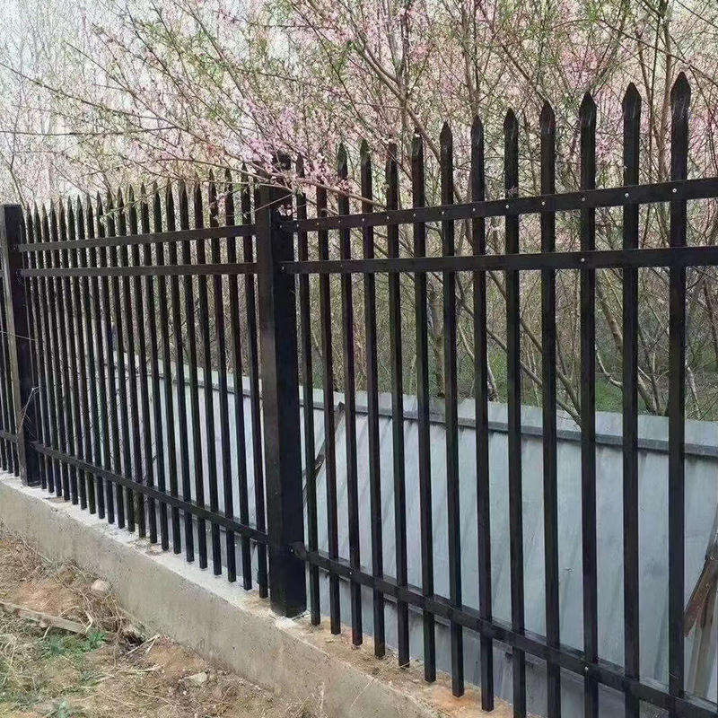 Hot Selling Black Aluminum Horizontal Flat-top Privacy Fence Flat Top Fence