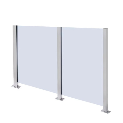 Stainless Steel Brushed Customized Security 6-20mm Glass Balustrade Railing Post Villa Indoor Staircase Easy DIY