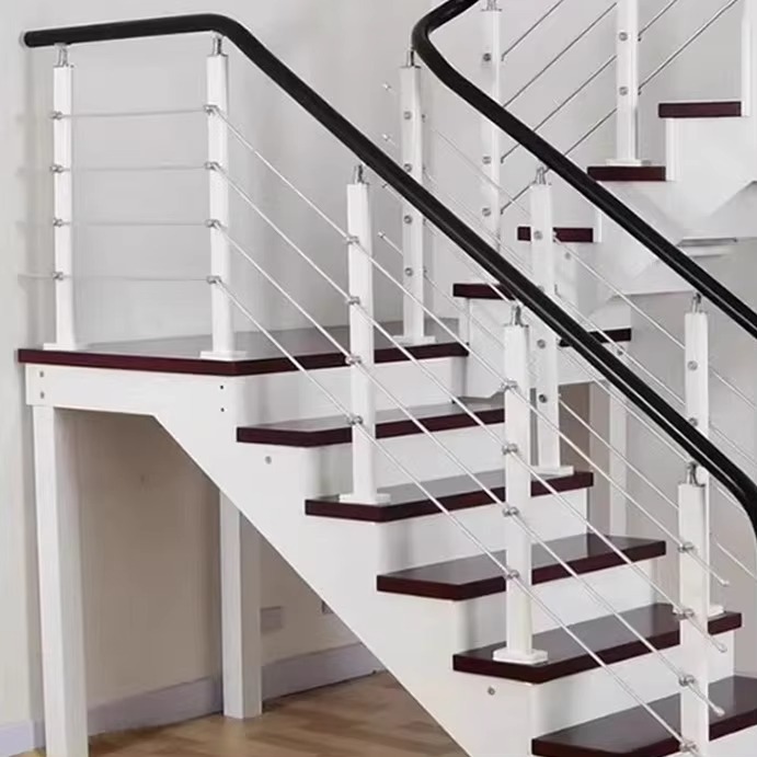 Side Installation Stair Stainless Steel Wire Railing System Steel Cable Railing Balustrade Kit Free Design Custom