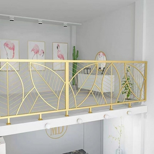 Modern Solid Wood Wrought Iron Staircase Handrail Engineered Guardrail for Hotel Villa Self-Built Houses Outdoor Hospital Use