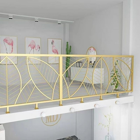 Modern Solid Wood Wrought Iron Staircase Handrail Engineered Guardrail for Hotel Villa Self-Built Houses Outdoor Hospital Use