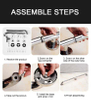 Easy to Installation Stainless Steel L Shaped Grab bar for Toilet Shower Seniors