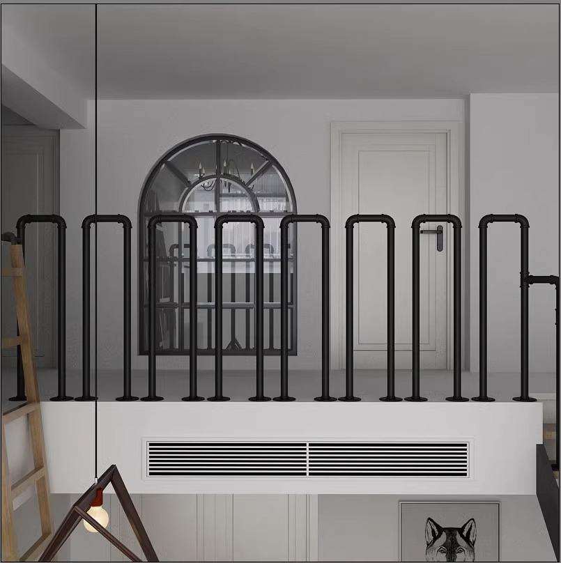 Factory Supply Stair Railing Flowers Balustrades Handrails Stair Railings Indoor Metal Stair Railing