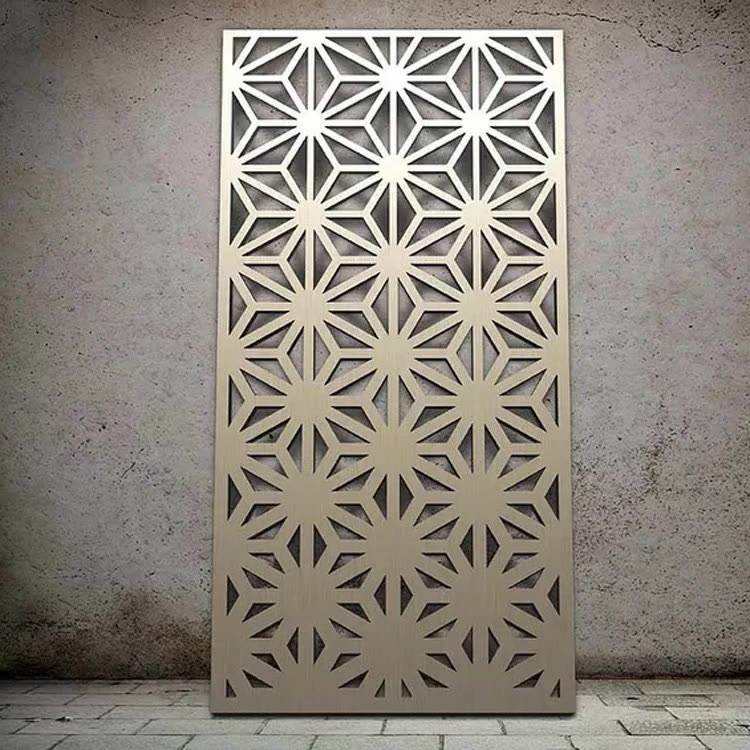 Factory Direct Outdoor Design CNC Laser Cut Panel Stainless Steel Decorative Screens Wall Panel Restaurant Partitions