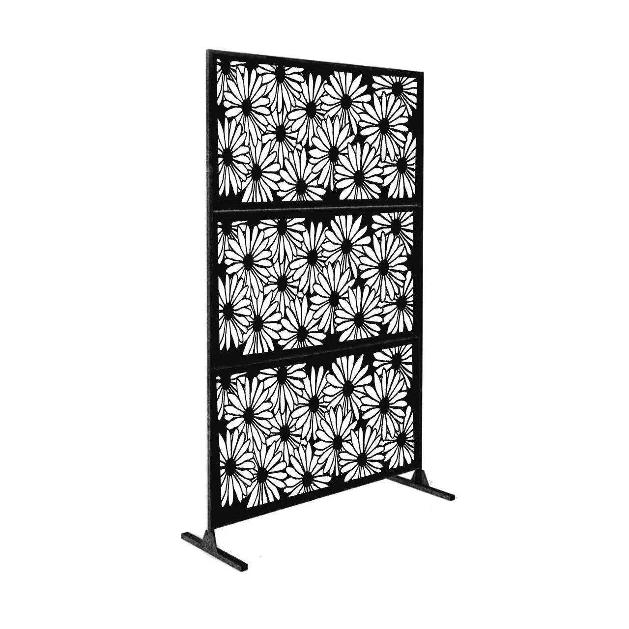Metal Privacy Screen Fence Decorative Panel Wall Art Outdoor Indoor Privacy Screen for Outdoor Garden Backyard Balcony