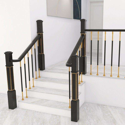 Custom Sizes Modern Classic Stair Railing Metal Handrails Modern French Style Brass Aluminum Stair Balusters