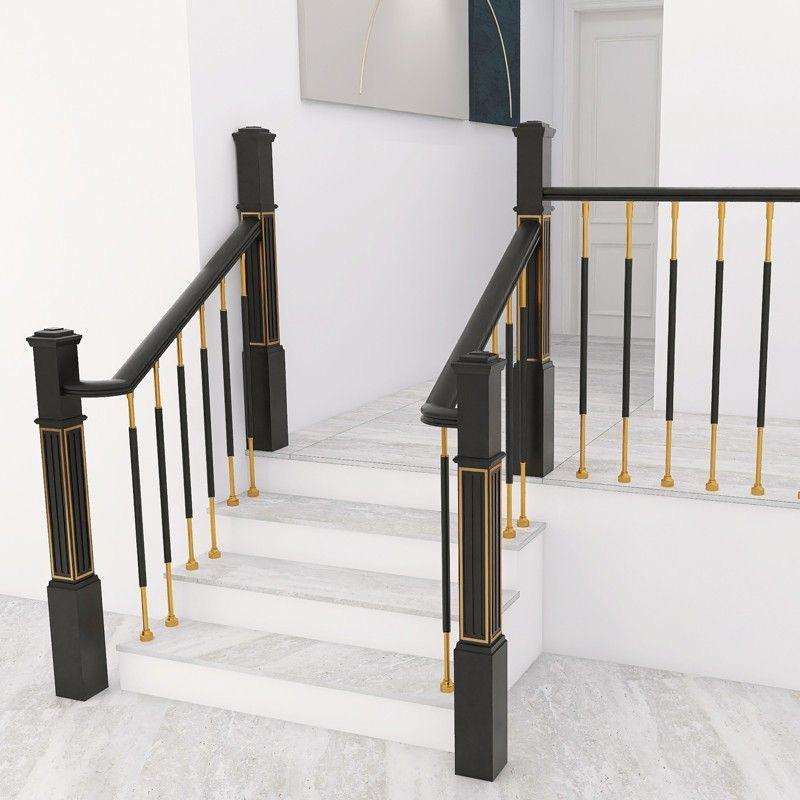 Custom Sizes Modern Classic Stair Railing Metal Handrails Modern French Style Brass Aluminum Stair Balusters