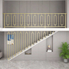 Popular Rectangle Series Hollow Tube Indoor Stair Wrought Iron Powder Coated Steel Stair Railing