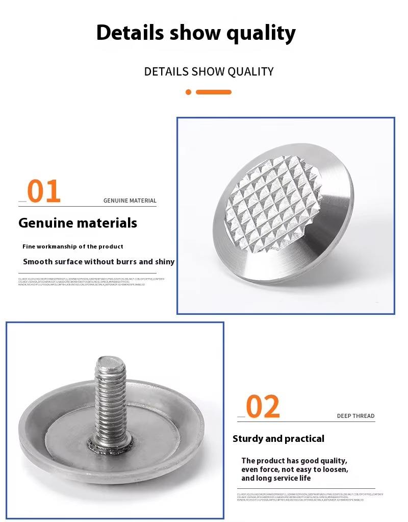 Stainless Steel Safety Tactile Markers Outdoor Exterior Floor Guiding Paving Tile Studs