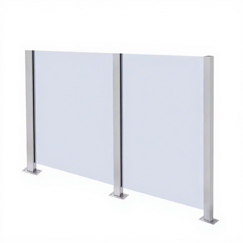 Modern Design 304 Stainless Steel Aluminum Vertical Balustrade Railing Punch-Free Rust Resistant Villa Hotel Stairs Balcony